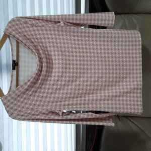 Talbots Petites Cowl Neck ¾ Sleeve Stretchy Top Shirt